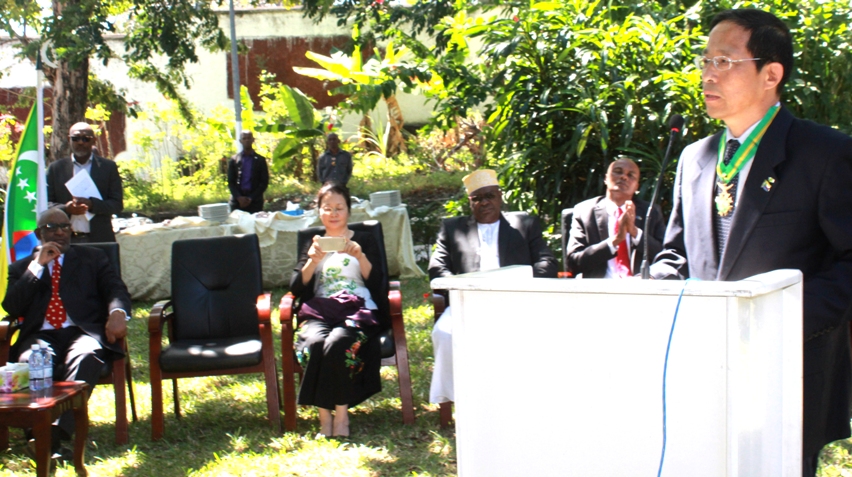 Allocution de Son Excellence Monsieur Xiao Ming, Ambassadeur de la République Populaire de Chine, à l’occasion de la cérémonie d’adieu en Union des Comores.